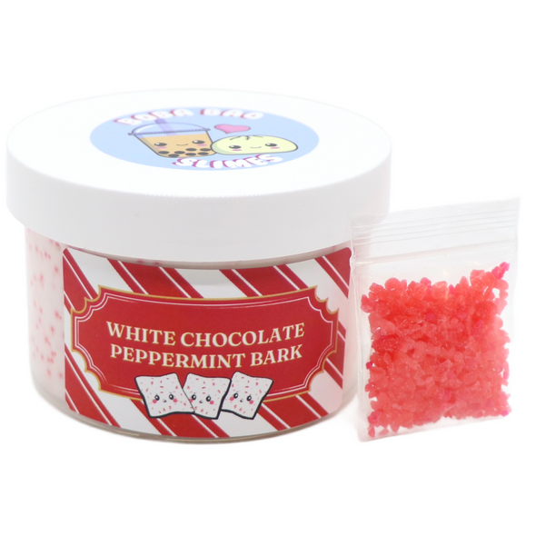 White Chocolate Peppermint Bark Slime