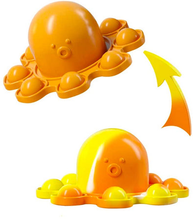Orange Octopus Bubble Pop Keychain