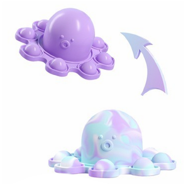 Purple Octopus Bubble Pop Keychain