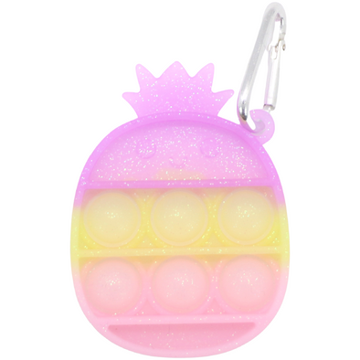Pineapple Glitter Bubble Pop Keychain