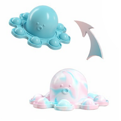 Blue Octopus Bubble Pop Keychain